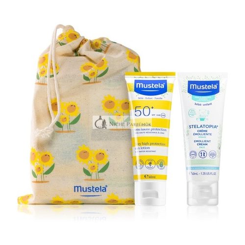 Mustela Sun Zestaw Maluszek w podróży skóra skłonna do atopii Mleczko 40 ml  Krem 40 ml