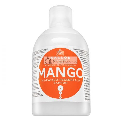 Kallos Mango Moisture Repair Shampoo tápláló sampon száraz és sérült hajra 1000 ml