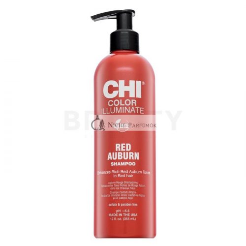 CHI Color Illuminate Red Auburn Shampoo ragyogó sampon a vörös árnyalatok újraélesztéséhez 355 ml