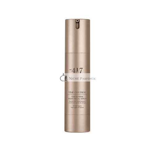 -417 Dead Sea Cosmetics Time Reverse Night Facial Serum 1.7 oz. Multi Action Anti Aging Vegan Serum Jojoba Oil Shea Butter Time Control Collection