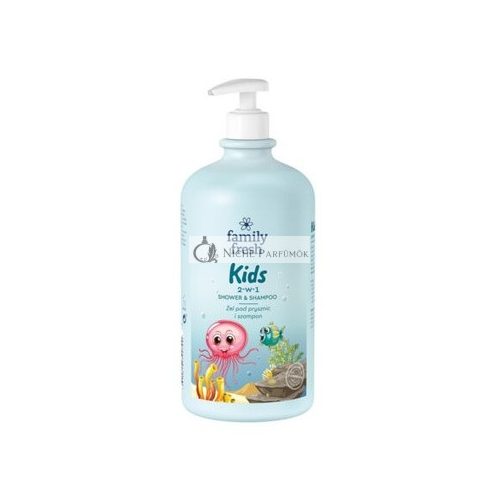 Kids Shower Gel and 2-in-1 Shampoo for Children 1000ml Family Fresh