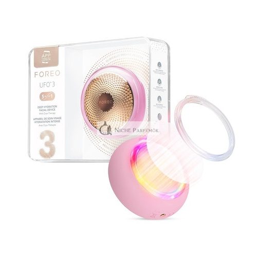 FOREO UFO 3 5-in-1 Full Facial LED Mask Treatment Deep Moisturizer Anti-Aging Face Mask Beauty Face Massager Pearl Pink