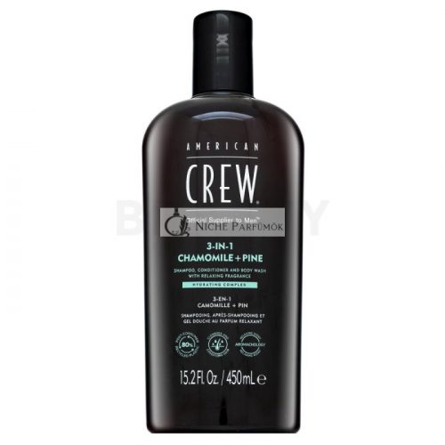 American Crew 3-in-1 Chamolie + Pine sampon, kondicionáló és tusfürdő 450 ml