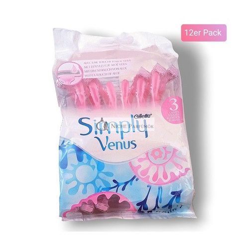 Gillette Venus Simply Venus Lady Shaver Disposable Razor Blades - Pack of 12