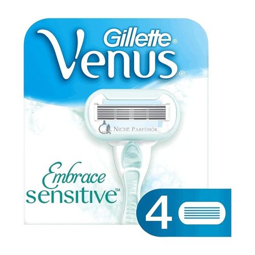 Gillette Venus Embrace Sensitive Women's Razor Blades - Pack of 4