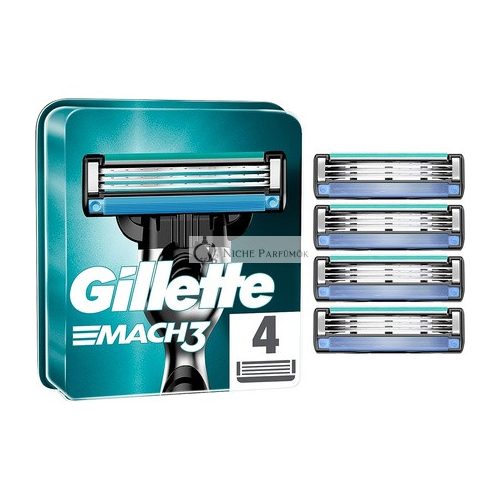 Gillette Mach3 Razor Blades for Men 4 Count - Pack of 4