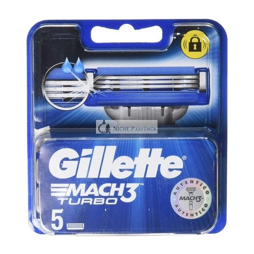 Gillette Mach3 Turbo Men's 5 Replacement Razor Blades