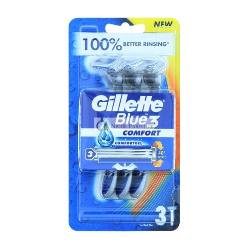 GILLETTE Blue 3 Disposable Razors Comfort 3's 0.05601kg