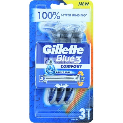 GILLETTE Blue 3 Disposable Razors Comfort 3's 0.05601kg