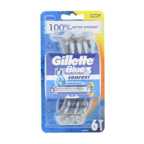 Gilletee Blue 3 Disposable Razors Comfort 6 Inches