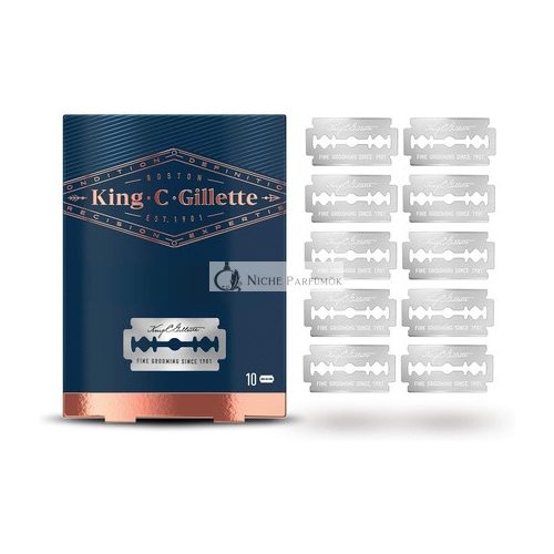 King C. Gillette Razor Blades 10 Replacement Blades for Men's Safety Razor with Durable Double Blades