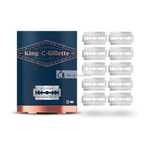 King C. Gillette Men's Razor Blades 10 Pieces Gift Ideas for Men Dad