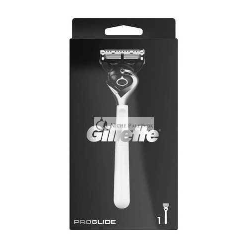 Gillette ProGlide Monochrome Razor for Men with Trimmer Blade for Precision and Glide Coating - White