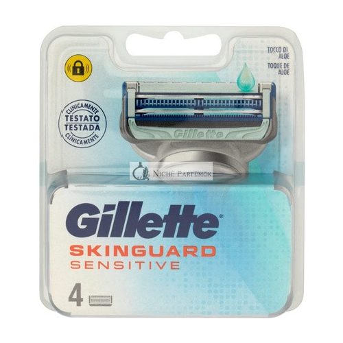 Gillette Skinguard 4 Pack Replacement Blades For Men's Sensitive Skin