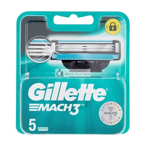 Gillette Mach 3 Refill Razor Blade Cartridges - Pack of 5