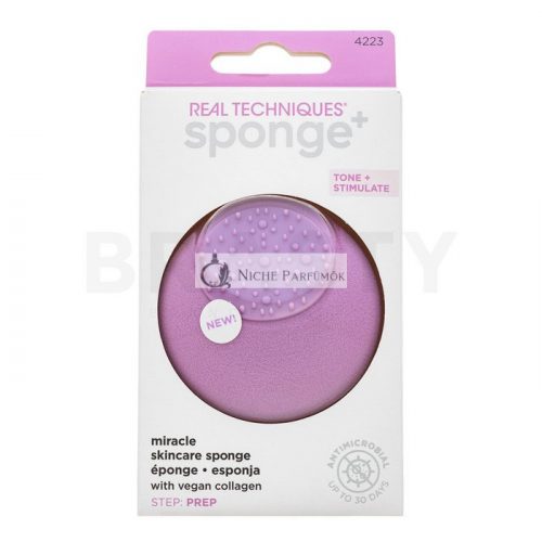 Real Techniques Sponge+ Miracle Skincare Sponge Soft Exfoliating Sponge for Face and Body