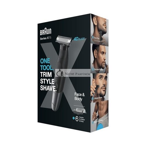 Braun Series X Hybrid Electric Men's Beard & Body Shaver 4D Blade SkinShield Waterproof Wireless XT5200