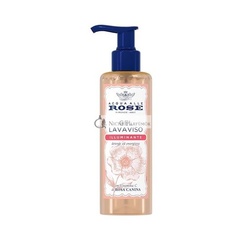 Acqua alle Rose Brightening Lavaviso Gel with Vitamin C from Rose Hips Face Cleanser for Dull and Matte Skin Energizing Cleansing and Revitalizing Skin in Daily Use 200ml