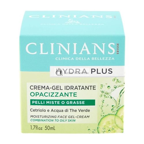 Clinians Moisturizing Mattifying Face Cream with Apple Water and Zinc Combination for Oily Skin 50ml