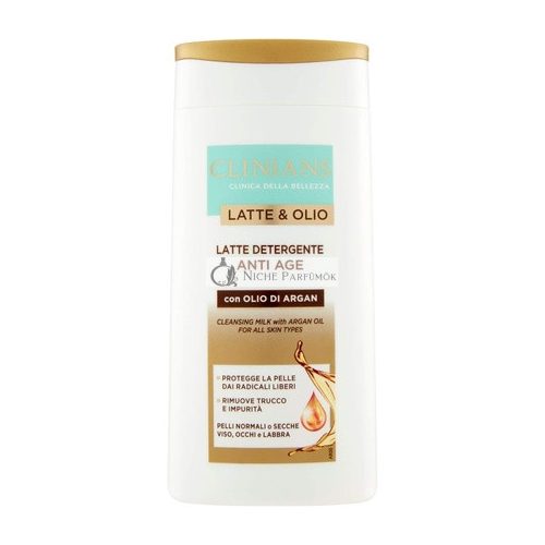 Clinians Latte & Oil Anti-Aging Cleansing Milk for All Skin Types with Argan Oil 200ml