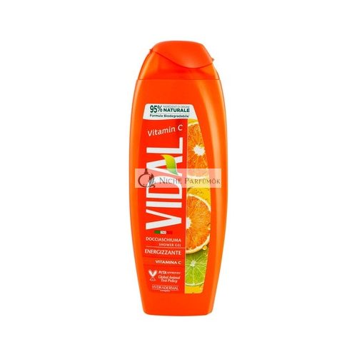 Vidal Vitamin C Shower Gel Energizing 250ml 8.4 Fl Oz Italian Import