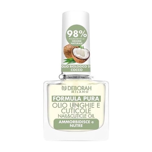 Deborah Milano Pure Formula Nail and Cuticle Treatment with Organic Coconut Oil 8.5ml