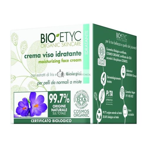 Bio Etyc Organic Moisturizing Cream with Organic Iris and Violet Extracts for Normal to Combination Skin 50ml