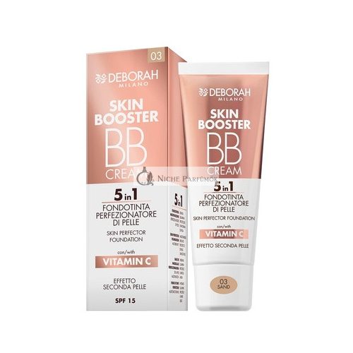 Deborah Milano BB Cream Skin Booster No. 03 Sand SPF 15 with Vitamin C Tinted Face Cream 30ml