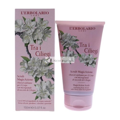 L'Erbolario MagicAction Scrub TRA I CILIEGI 150ml Exfoliating Body Oil Gel