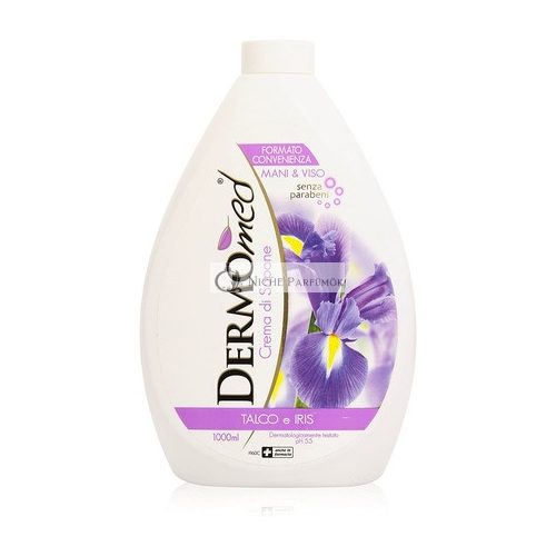 DERMOmed Crema di Sapone Cream Soap Talc and Iris Scent 33.8 Fluid Ounce Bottle - Italian Import