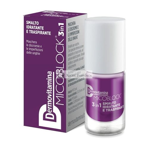 Dermovitamina Micoblock 3in1 Moisturizing and Breathable Nail Polish 5ml Violet