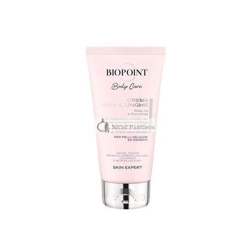 Biopoint Hand and Nail Cream Enriched with Prickly Pear and Rose Moisturizes and Protects Immediate Absorption 75ml