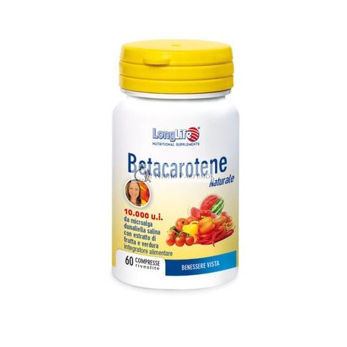 Betacarotene 10,000 IU LongLife 60 Coated Tablets