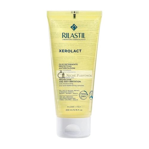 Rilastil Xerolact Baby Face and Body Cleansing Oil Moisturizing Relipiding Dry Hair Irritated and Atopical Fashion 200ml