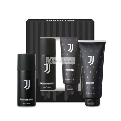 Juventus Men's Gift Box Deodorant 150ml Shower Foam 200ml Scarf