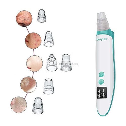 Beper Rechargeable Pore and Blackhead Vacuum Removes Blackheads, Sebum, Impurities, and Acne from Clogged Pores