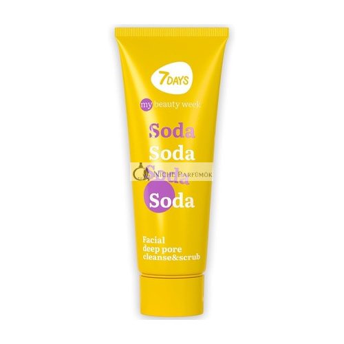 7DAYS Face Scrub with Soda, Zinc and Vitamin C Nourishing Skin Exfoliating Scrub with Fruit Extracts 80ml