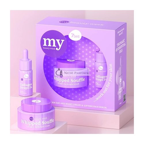 7Days Skincare Set with Anti-Age Face Cream and Collagen Serum - Korean Skincare Gift Set for Women