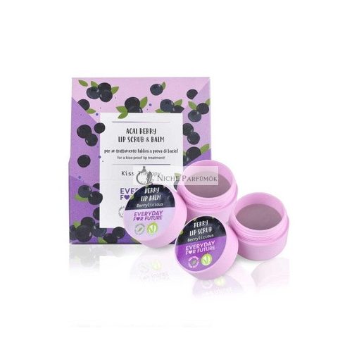 Acai Berry Lip Scrub and Lip Balm Kit - Moisturizing Lip Care