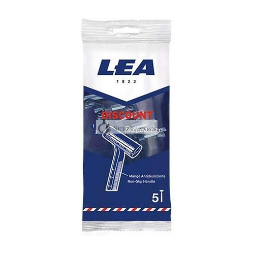 Lea Discount Men's Disposable Razor with 2-Blade System 5 Count