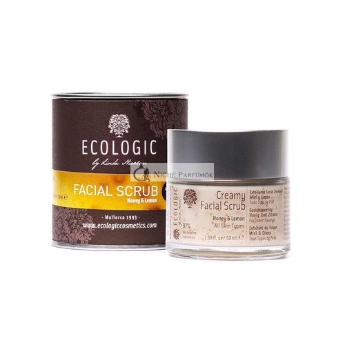 Creamy Face Scrub Honey and Lemon with Olive Stone 50ml Ecologic Cosmetics by Linda Nicolau - Environmentally Friendly Bio-Cosmetics Sustainable Organic Climate Friendly