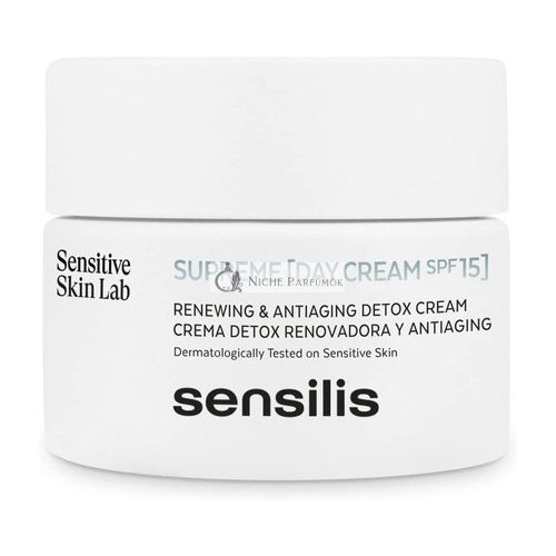 Sensilis Supreme Day Cream Detox Renovating Antioxidant Anti-Aging with Hyaluronic Acid and SPF15 50ml