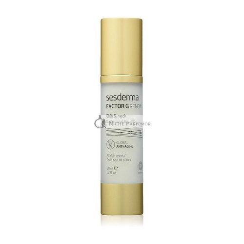 Sesderma Factor G Renew Chin & Neck 7 Growth Factors Collagen Synthesis Anti-Aging Wrinkle Fighting Rejuvenating 50ml