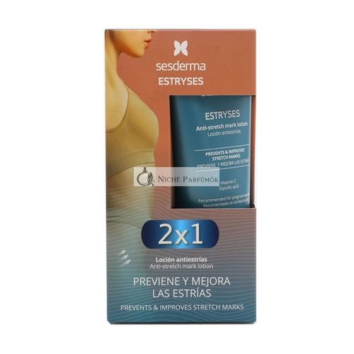 Sesderma Estryses Stretch Mark Lotion Skin Care Body Stretch Mark Cream 200ml - Pack of 2