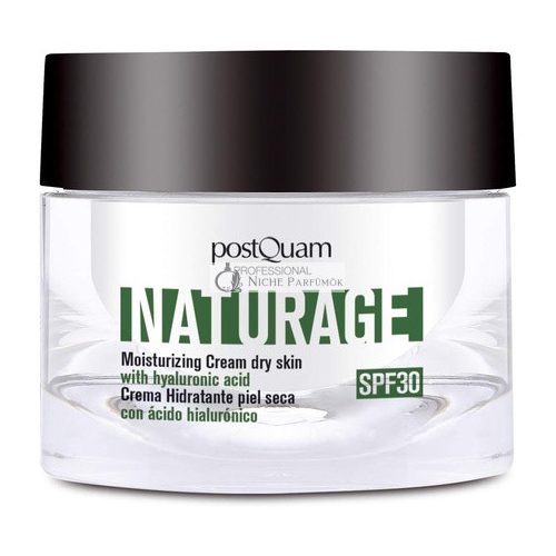 Postquam Naturage Moisturising Facial Cream for Dry Skin with 100% Natural Ingredients and SPF 30 Sunscreen 50ml