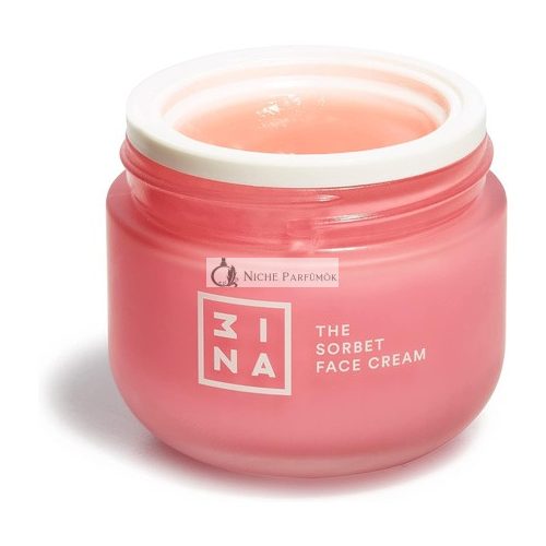 3INA Makeup The Sorbet Face Cream Coral Moisturizing Soothing Nourishing Day and Night Light Weight Texture Olive Oil and Sweet Almond All Skin Types Vegan Cruelty Free