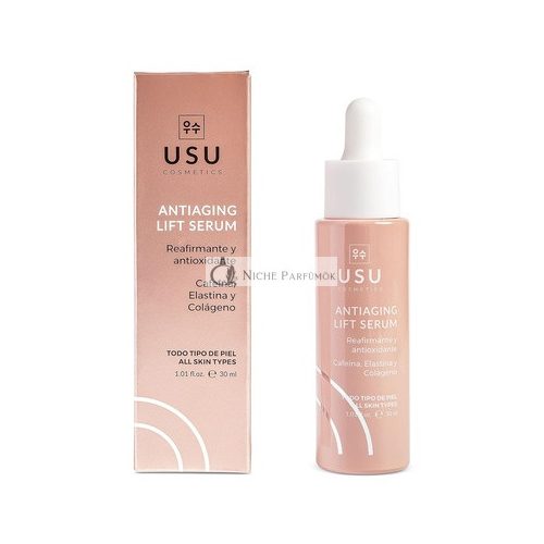 Anti Aging Lift Serum 30ml - Tightens Skin and Reduces Wrinkles - Restores Elasticity - Rejuvenates Skin - Firming and Antioxidant Effect - USU Cosmetics