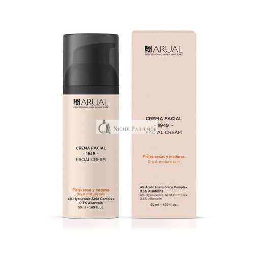 Arual Face Cream for Dry and Mature Skin with Hyaluronic Acid and Allantoin