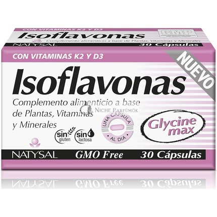 Nutricosmetics Natysal Isoflavonas Con Vitaminas K2 D3 Nuevo 30 Cap