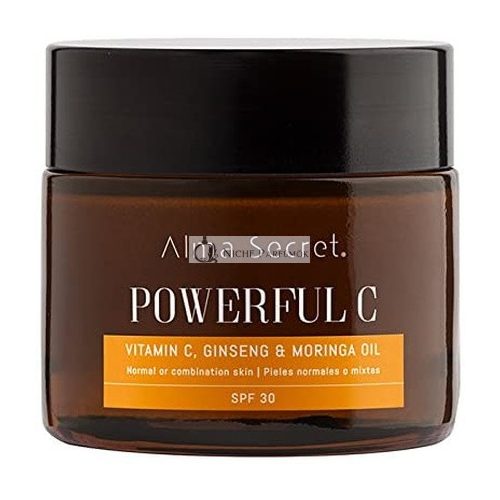 Alma Secret POWERFUL C Anti-Aging Brightening Cream with Vitamin C, Ginseng & Moringa SPF 30 50ml